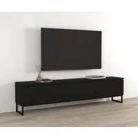 OTTO home Lowboard Modo II, Breite 200 cm, modernes griffloses Lowboard 3 Klappen, TV-Kommode mit viel Stauraum, Metallkufen