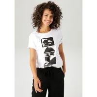 Aniston CASUAL T-Shirt mit Samt verziertem, extravaganten Frontdruck