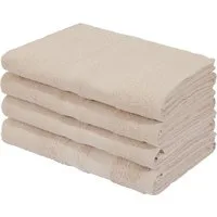 OTTO home Duschtücher Vanessa, 4 Duschtücher, 70x140cm, in Standard- und Premium-Qualität, Walkfrottee (Set, 4-St), Handtücher mit Bordüre, 100% Baumwolle, einfarbig, weich