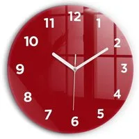 Tulup Wanduhr Wanduhr Glasrunde Uhr Moderne Glaswanduhr 30cm Uhr aus Gehärtetem Glas