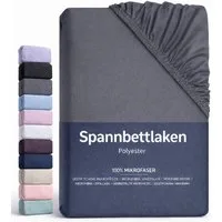 BRB HOME Spannbettlaken Spannbettlaken Gebürstete Mikrofaser, Polyester, Gummizug: Rundum, (1 Stück), Polyester für Boxspringbett und Topper bis 30 cm