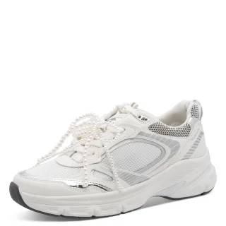 Tamaris - Da.-Schnürer white pearl - Gr. - 38