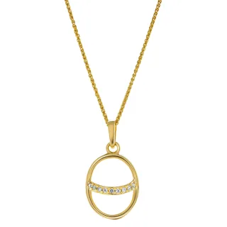 Orphelia 'Amaliada' Damen-Anhänger aus 925er Sterlingsilber mit Kette – Gold ZH-7572