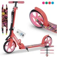Arebos Tretroller klappbar höhenverstellbar 78–93 cm, ab 6 Jahre, 100 kg, 0 W, Fahrspaß überall: ideal für Schule, Freizeit oder kurze Wege
