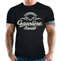 GASOLINE BANDIT® T-Shirt für Hot Rod Biker Racer Motorradfahrer: Bandit Logo