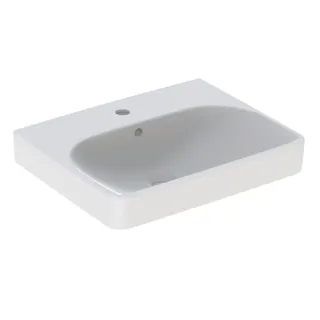 Geberit Smyle Square Waschtisch, 55x44cm mit Hahnloch, mit Überlauf, 500259011 500259011