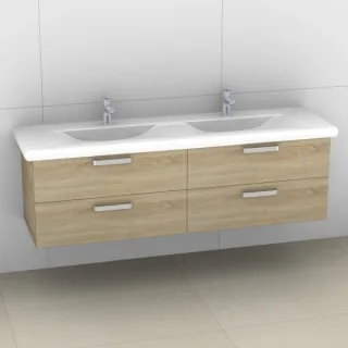Artiqua 415 Waschtischunterschrank für Living Style 814439 Castello Eiche quer NB, 415-WU2L-L42-7136 415-WU2L-L42-7136-426