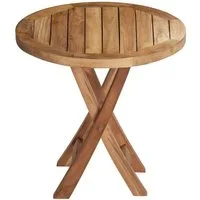 LC Garden Gartentisch Riva Teak Klapptisch rund ?50x50cm