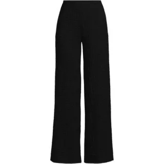 Crinkle-Jerseyhose mit weitem Bein für Damen, Damen, size: regular, Braun, Polyester/Viskose/Polyester-Mischung, by Lands' End