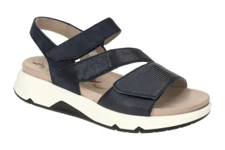 Gabor 86.882 Damen Sandale ROLLINGSOFT blau marine Klettverschluss
