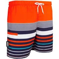 GUGGEN Mountain Badehose Schnelltrocknende Badeshorts 595 mit Kordelzug Beachshorts Boardshorts Boardshorts Schwimmhose Männer mit Muster orange gestreift