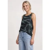 STREET ONE Shirttop Sommer top in Blumen-Optik und mit Schulterdetail