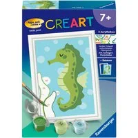 Ravensburger Malen nach Zahlen CreArt, Fröhliches Seepferdchen, Made in Europe