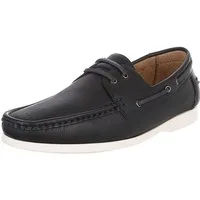 Coolwalk Herren Bootsschuh Mokassin-Design mit Schnürung Schnürschuh (91917947) Flach Schnürer in Dunkelblau