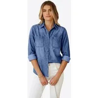 Imily Bela Jeansbluse Damen Lässige Boyfriend Jeansjacke (Packung, 1-tlg., 1per-Pack) aus Baumwolle