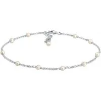 Elli Fußkette Fußkette mit Süßwasserzuchtperle 925 Silber