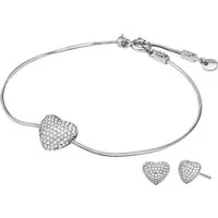 MICHAEL KORS Schmuckset Multipack Schmuck Geschenk Silber 925 PREMIUM Herz (Set, 3-tlg), mit Zirkonia (synth)