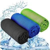 nsihing Sporthandtuch Kühltuch Kühlhandtuch, Sofortige Relief Eiskalt Kühlen Handtuch, (Atmungsaktives Mesh Schweißsaugfähig Cooling Towel Für Sport Fitness Gym, 3-St), Mikrofaser Handtuch Eistuch Abkühltuch Schweißtuch