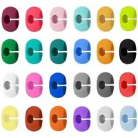 FOUORTUNATE-BEE Küchenorganizer-Set 24 Glasmarkierer Silikon Weinglas Markierungsringe Wiederverwendbar, Weinglas Marker Party Zubehör Trinkglas Kennzeichnung Silikon Set