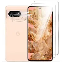 CoolGadget Schutzfolie Panzerfolie für Google Pixel 8a, (Spar-Set 4in1, 2x Displayschutz, 2x Kameraschutz), Panzerglas Schutzfolie für Google Pixel 8a