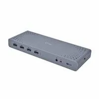 Dual Display Docking Station, Dockingstation grau, USB-C, HDMI, DisplayPort, USB