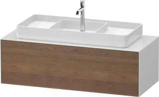 Duravit White Tulip Konsolenwaschtischunterbau wandhängend Amerikanischer Nussbaum & Weiß Matt & Hoc WT4977M77850000