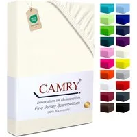 Camry Spannbettlaken CLASSIC Jersey 100% Baumwolle Spannbetttuch atmungsaktiv Gummizug, Jersey Baumwolle, Gummizug: rundum, 100% Baumwolle, alle Matratzenhöhen, atmungsaktiv, pflegeleicht