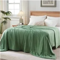 Elemuse Sommerbettdecke Kühldecke Sommerdecke, Selbstkühlende Atmungsaktive Extraleicht Decke, Füllung: 30% hochwertig Sojafaser und 70% Polyester, Bambus Sommer Weich Wohndecke OEKO-TEX®