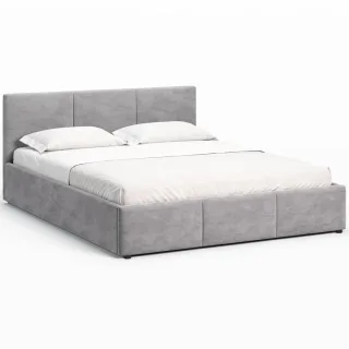 Jana Polsterbett, Grau, Holz, 140x200 cm, Schlafzimmer, Betten, Polsterbetten