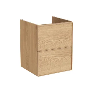 VitrA New Metropole Edge Waschtischunterschrank mit 2 Vollauszügen 48 x 46 x 60 cm (BxTxH),67353 67353
