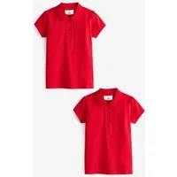 Next Poloshirt Kurzärmelige Polohemden aus Baumwolle im 2er-Pack (2-tlg)
