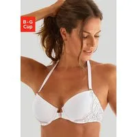 LASCANA Neckholder-BH mit Vorderverschluss und Spitze in einem schimmernden Bronzeton