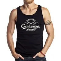 GASOLINE BANDIT® Tanktop für Hot Rod Biker Racer Motorradfahrer: Bandit Logo II