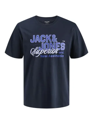 JACK&JONES - JJELOGO TEE SS O-NECK 2 COL SS26 SN PLS Navy Blazer