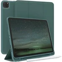EAZY CASE Tablet-Hülle Penholder Smartcase für iPad Pro 11" 1.-4. Gen. 11 Zoll, Etui Klapp Cover Schutzhülle Smart Case Sleep Modus Funktion Grün