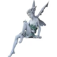 feinlux Dekofigur Gartenfigur Sitzende Fee Gartendeko Figuren Gartenfiguren für Außen (Set, 22 cm Höhe Tudor Und Turek Sitzen Magische Fee Statue(  1 Stück), Ein ideales Geschenk für Familie und Freunde.