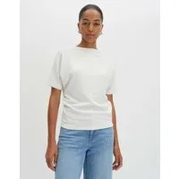 someday Kurzarmshirt Kavora Schmale Passform, figurbetont mit Raffung in der Seitennaht