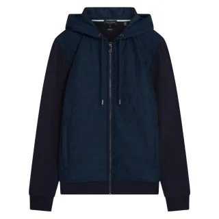 Ted Baker Adburys Regular Navy Stepp-kapuzenjacke Mit Reißverschluss