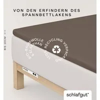 Schlafgut Spannbettlaken PURE TOPPER Bio-Baumwolle mit Elasthan 170 g/m² für Topper bis 10 cm, Jersey-Elasthan, Gummizug: rundum, (1 Stück), PREMIUM Laken für Matratzen bis 10 cm Höhe, dehnbar, blickdicht