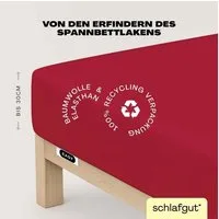 Schlafgut Spannbettlaken EASY JERSEY ELASTHAN Bettlaken, 170 g/m², 95% Baumwolle, 5% Elasthan, Jersey, Gummizug: rundum, (1 Stück), Spannbettlaken bis 30 cm Höhe, bügelfrei, pflegeleicht, perfekter Sitz