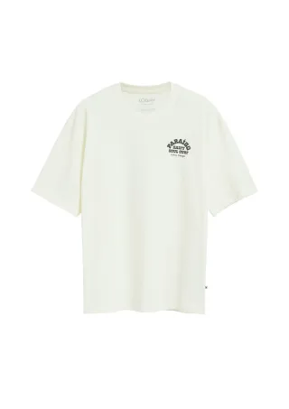 s.Oliver Red Label - T-Shirt mit Print weiß - Gr. - S