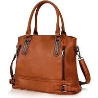 TAN.TOMI Henkeltasche Handtasche Leder Henkeltasche Top Griff Tasche, Vintage Weiches Umhängetasche Schultertasche für Frauen