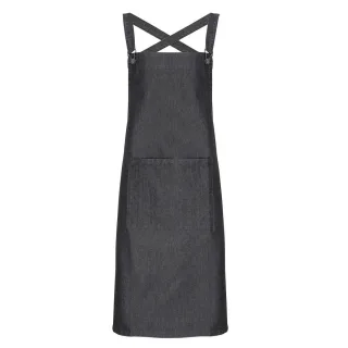 Premier - Latzschürze "Barista" (Jeans-Schwarz)