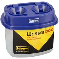 Idena Malbecher Idena 60049 - Wasserbox mit 2 Tanks, Transparent/blau, 1 Stück