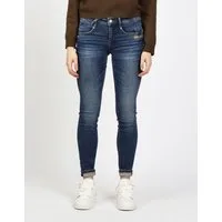 GANG Skinny-fit-Jeans 94NELE mit Rundpasse und seitlichen Dreieckseinsätzen f. e. tolle Silhouette
