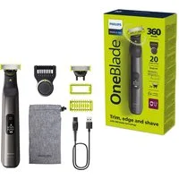 Philips Elektrorasierer OneBlade Pro 360 Face & Body QP6552/30, Aufsätze: 3, 360 Grad Klinge, 20 Längeneinstellungen, inkl. Aufbewahrungstasche