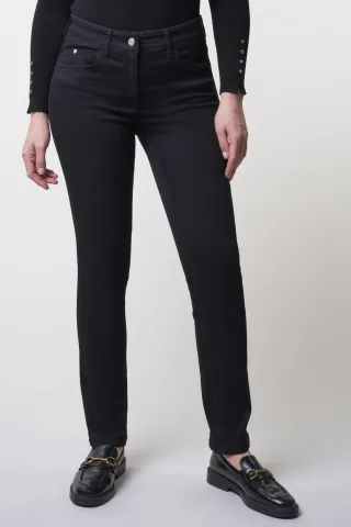 Twigie Shape-On Gerade Jeans | Schwarz-Schwarz