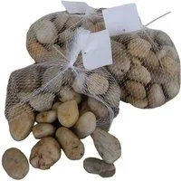 Deko-Impression Dekosteine 3 Kilo Flusssteine Dekosteine Zierkies Flusskiesel creme 3-6 cm, (3-St)