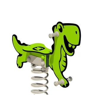 Federwippe Dinosaurier Clawey - Robustes Spielplatzgerät für Kinder ab 3 Jahren - HDPE Wipptier für öffentliche Bereiche wetterfest Grün - Wickey