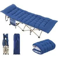 Yaheetech Feldbett Campingbett mit Tragetasche & Seitentasche & Matratze Klappbett bis 150 kg belastbar, 191 × 67 × 56 cm
